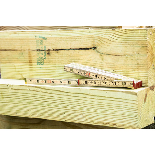 Folding Rule, 6' L, Wood, 1/16" Graduations Sécurité Médic