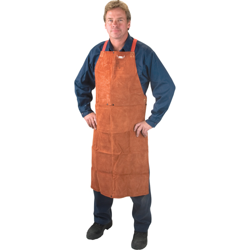 Tablier en cuir, Salopette, 36" lo, Lava Brown Sécurité Médic