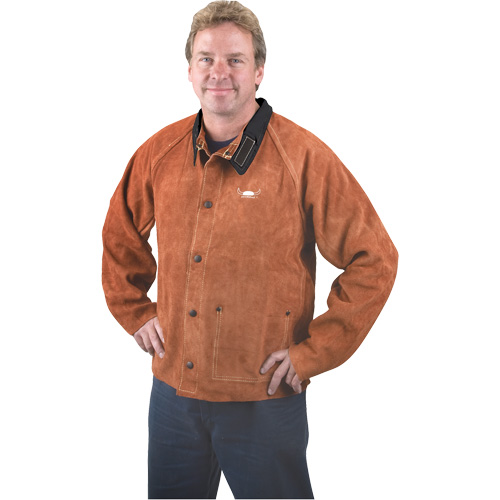 Welding Jacket, Leather, 4X-Large, Lava Brown Sécurité Médic