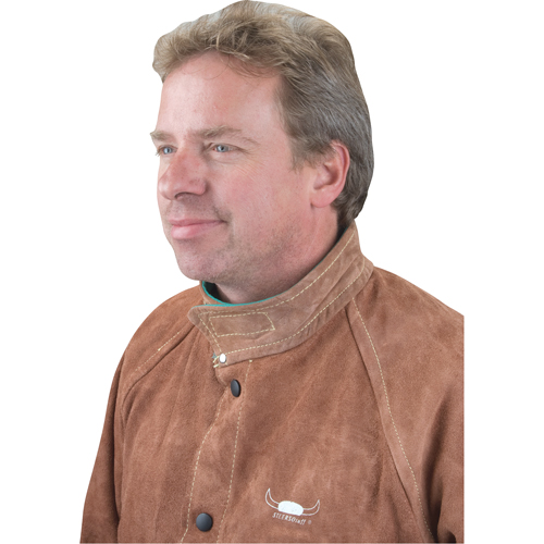 Welding Jacket, Leather, 4X-Large, Lava Brown Sécurité Médic