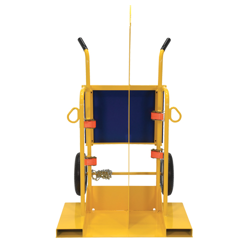 Welding Cylinder Torch Cart, Pneumatic Wheels, 24" W x 19-1/2" L Base, 500 lbs. Sécurité Médic
