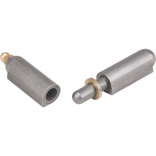 Weld-On Hinge, 0.512" Dia. x 3.15" L, Mild Steel w/Fixed Steel Pin Sécurité Médic