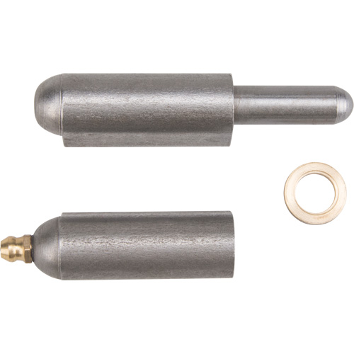 Weld-On Hinge, 0.63" Dia. x 3.937" L, Mild Steel w/Fixed Steel Pin Sécurité Médic