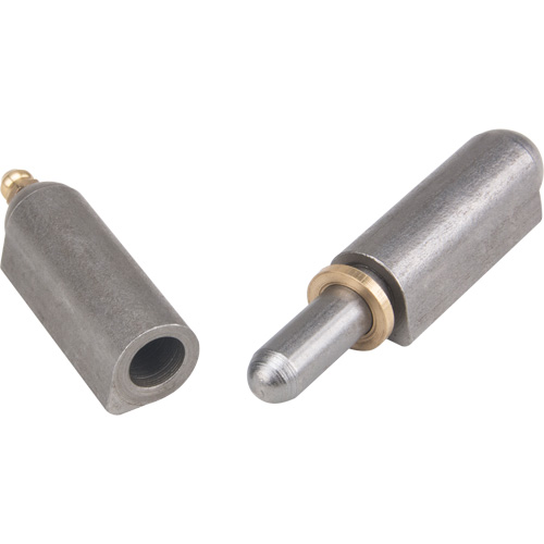 Weld-On Hinge, 0.63" Dia. x 3.937" L, Mild Steel w/Fixed Steel Pin Sécurité Médic