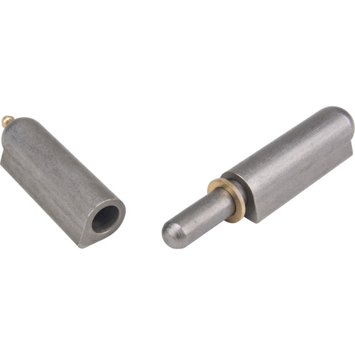 Weld-On Hinge, 0.787" Dia. x 5.906" L, Mild Steel w/Fixed Steel Pin Sécurité Médic