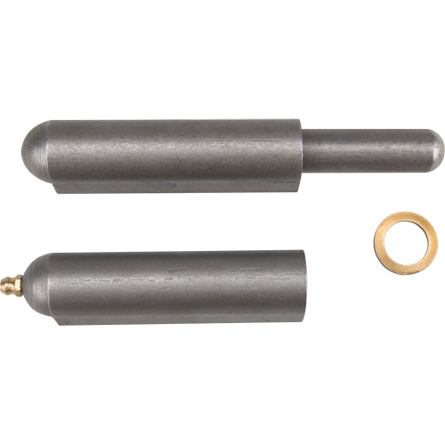 Weld-On Hinge, 0.906" Dia. x 7.874" L, Mild Steel w/Fixed Steel Pin Sécurité Médic