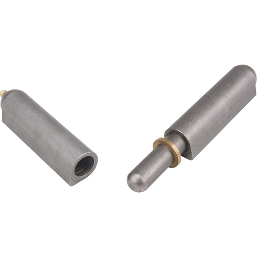Weld-On Hinge, 0.906" Dia. x 7.874" L, Mild Steel w/Fixed Steel Pin Sécurité Médic