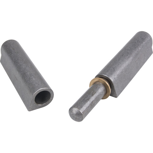 Weld-On Hinge, 1.102" Dia. x 10.236" L, Mild Steel w/Fixed Steel Pin Sécurité Médic