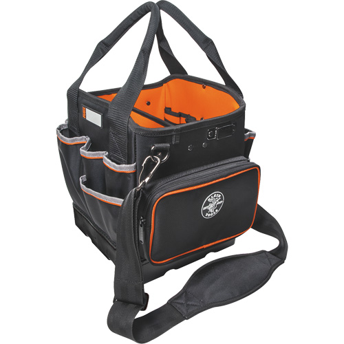 Tradesman Pro Tool Tote, Ballistic Nylon, 40 Pockets, Black/Orange Sécurité Médic