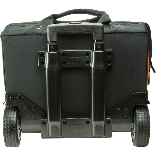 Tradesman Pro Rolling Tool Bag, Ballistic Polyester, 24 Pockets, Black/Orange Sécurité Médic