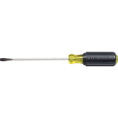 Slot Cabinet Tip Screwdriver, 1/4" Tip, Round, 10-11/32" L, Cushion Grip Handle Sécurité Médic