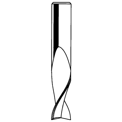 Up Spiral Router Bit, 1/8" Dia., 1/2" Carbide Height, 2" L, 1/4" Shank Sécurité Médic