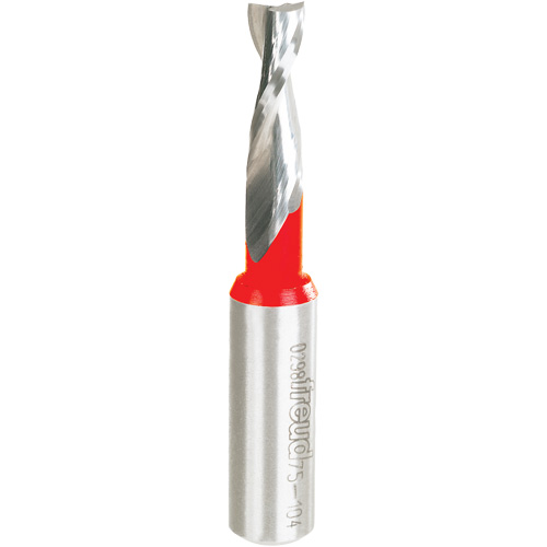 Up Spiral Router Bit, 5/16" Dia., 1" Carbide Height, 3" L, 1/2" Shank Sécurité Médic