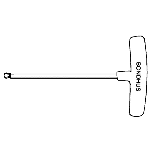Individual Hex Keys - SAE, Ball End, 3/32" x 6" L, T Handle Sécurité Médic