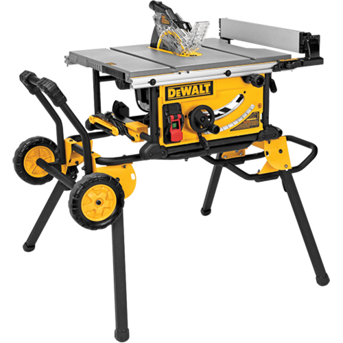 Jobsite Table Saw With Rolling Stand, 15 A, 4800 RPM Sécurité Médic