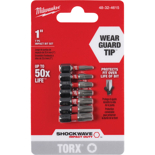 Jeu d'embouts Shockwave 1" Impact Duty Torx Sécurité Médic