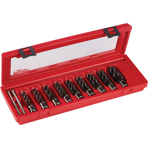 Annular Cutter Drill Bit Set, 9 Pieces, High Speed Steel Sécurité Médic