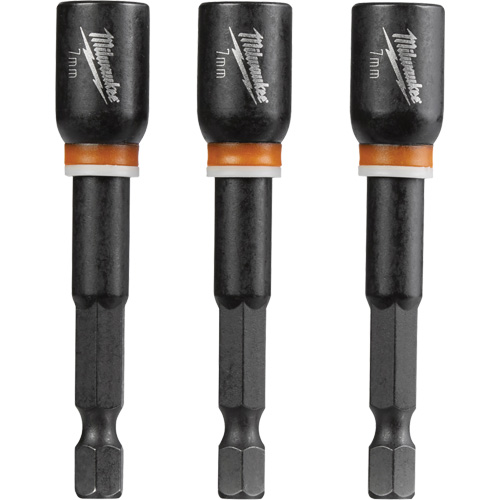 Tourne-&eacute;crou Shockwave Impact Duty, Embout 1/4", Prise 7 mm, 2-9/16" lo, Magn&eacute;tique Sécurité Médic