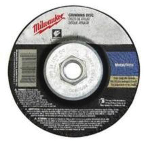 Grinding Wheel, 4-1/2" x 1/4", 5/8"-11 Arbor, Zirconium, Type 27 Sécurité Médic