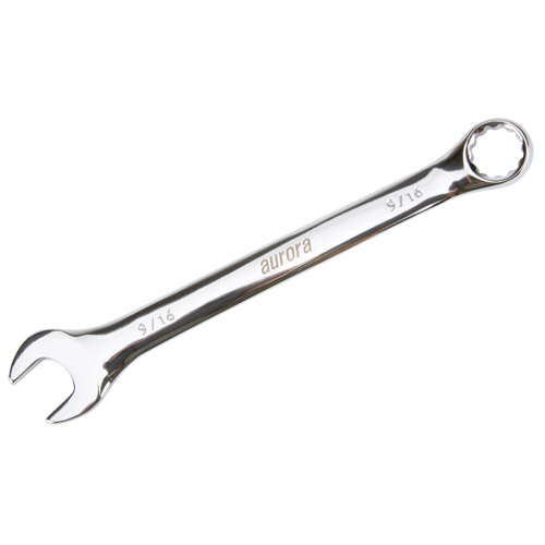 Combination Wrench, 12 Point, 9/16", Chrome Finish Sécurité Médic