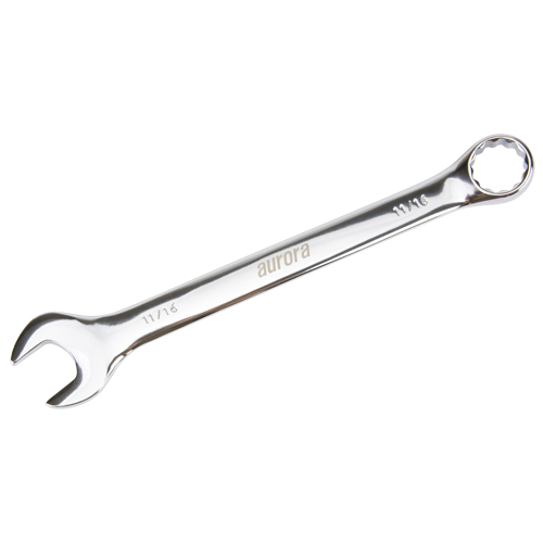 Combination Wrench, 12 Point, 11/16", Chrome Finish Sécurité Médic