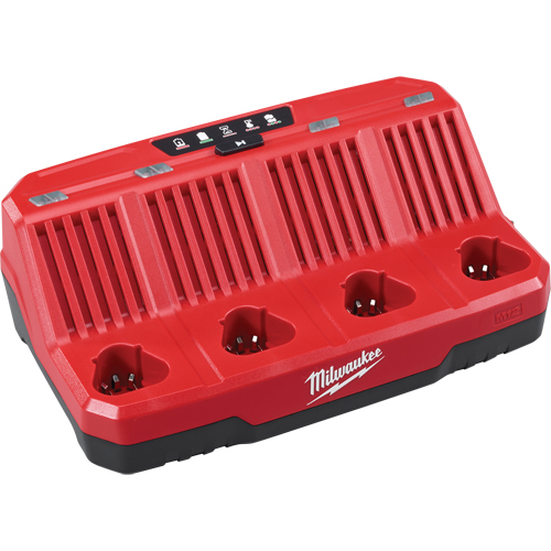 Chargeur s&eacute;quentiel avec quatre baies M12 , 12 V, Lithium-ion Sécurité Médic
