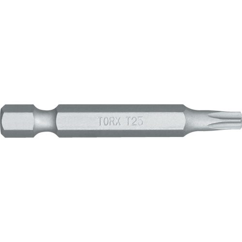 Screwdriver Bit, Torx, T-25 Tip, 1/4" Drive Size, 4-4/5" Length Sécurité Médic