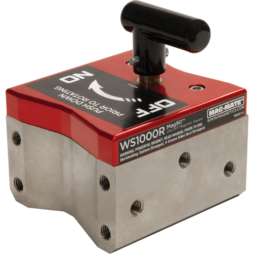 Mag90 On/Off Magnetic Squares, 4-1/4" L x 4" W x 4-3/4" H, 1000 lbs. Sécurité Médic