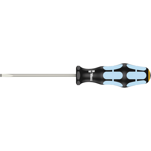 3335 Slotted Screwdriver, 4 mm, 7-25/32" L, Plastic Handle Sécurité Médic