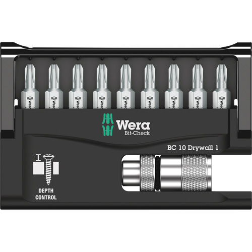 10-Piece Bit Check for Drywall Screws Sécurité Médic