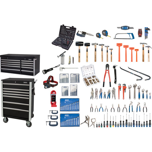 Ultimate Tool Set with Steel Chest and Cart, 358 Pieces Sécurité Médic