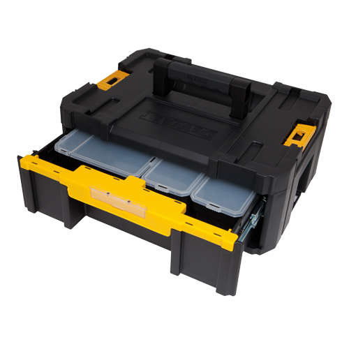 TSTAK&reg; III Tool Box with Single Deep Drawer, 16-3/4" x 12-1/4" x 6-7/8", Black Sécurité Médic