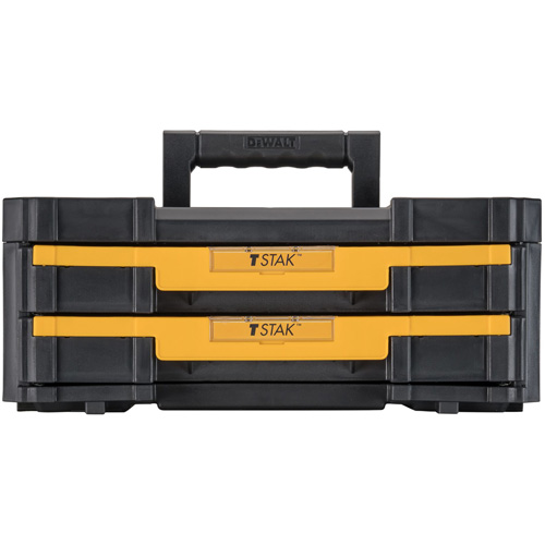 TSTAK&reg; IV Tool Box with Double Shallow Drawers, 16-1/4" x 12-1/4" x 6-3/8", Black Sécurité Médic