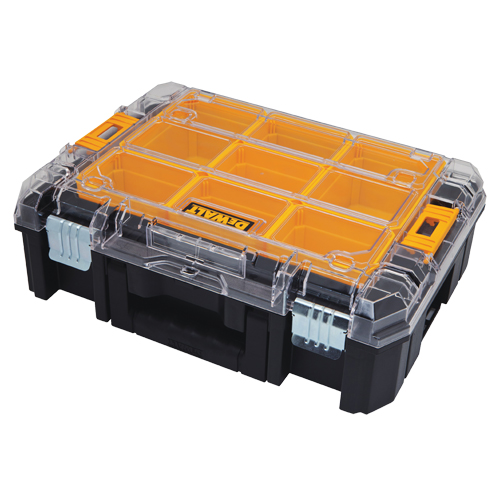 TSTAK&reg; V Organizer with Clear Lid, 17-1/4" x 13" x 6", Black Sécurité Médic