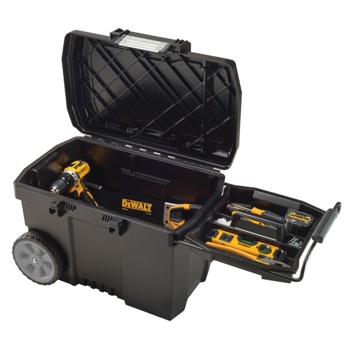 Coffre &agrave; outils pour entrepreneur, 15-19/32" la x 24-13/16" p x 16-1/2" h, Noir Sécurité Médic