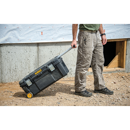 Tool Box on Wheels, 12-1/2" W x 28-1/2" D x 12" H, Black Sécurité Médic