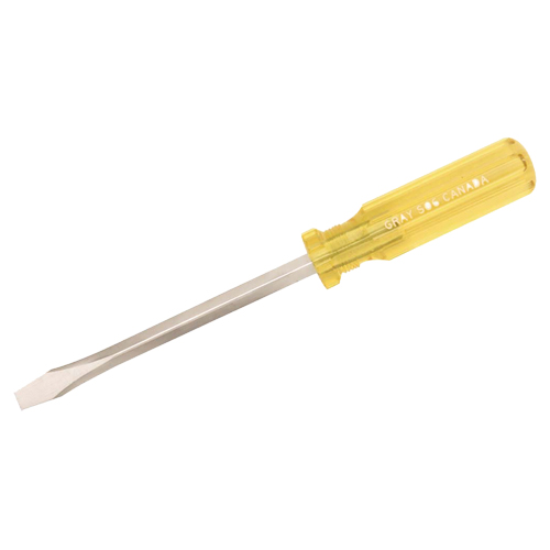 Tournevis fendu, 1/4", 6-3/4" lo, Prise Plastique Sécurité Médic