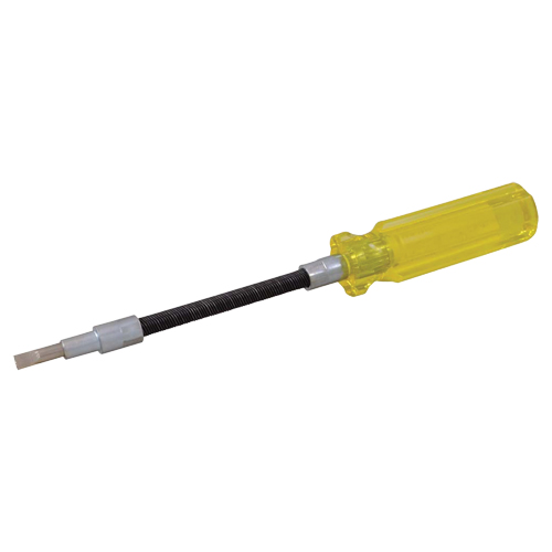 Tournevis &agrave; fente flexible, Tige de 3/16", Ronde, 7-1/2" lo, Prise en Plastique Sécurité Médic