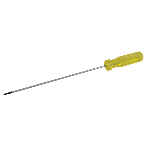 Electrician's Slotted Screwdriver, 1/8" Tip, Round, 6-1/2" L, Plastic Handle Sécurité Médic