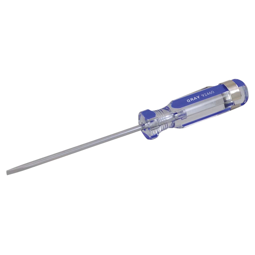 Slotted Screwdriver, 1/8" Tip, Round, 5-1/2" L, Plastic Handle Sécurité Médic