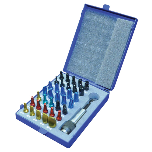 Color Insert Bit Set In Metal Case Sécurité Médic