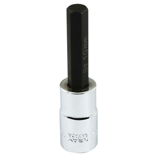 Bit Socket, Hex, 10 mm x 81 mm L, 1/2" Square Drive Drive Sécurité Médic