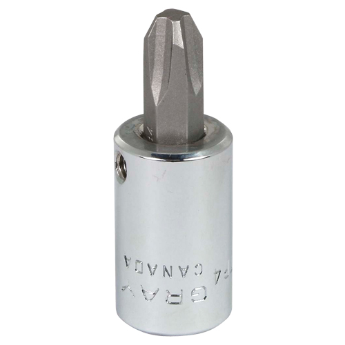 Head Socket, Phillips, #4 x 1.93" L, 3/8" Square Drive Drive Sécurité Médic
