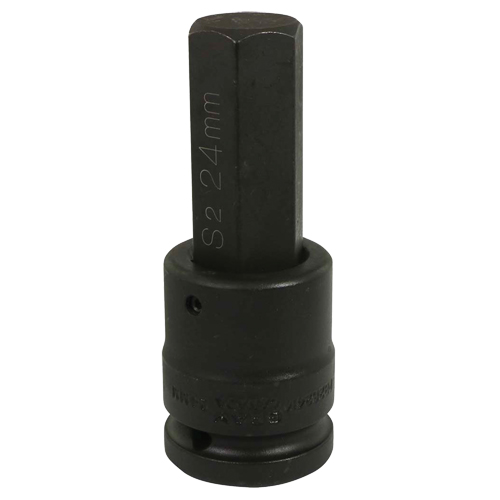 Bit Impact Socket, Hex, 24 mm x 3/4" Drive Sécurité Médic
