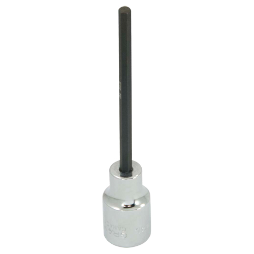 Extra Long Bit Socket, 4 mm x 4" L, 3/8" Drive Sécurité Médic