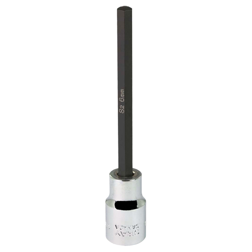 Extra Long Bit  Socket, 6 mm x 4" L, 3/8" Drive Sécurité Médic
