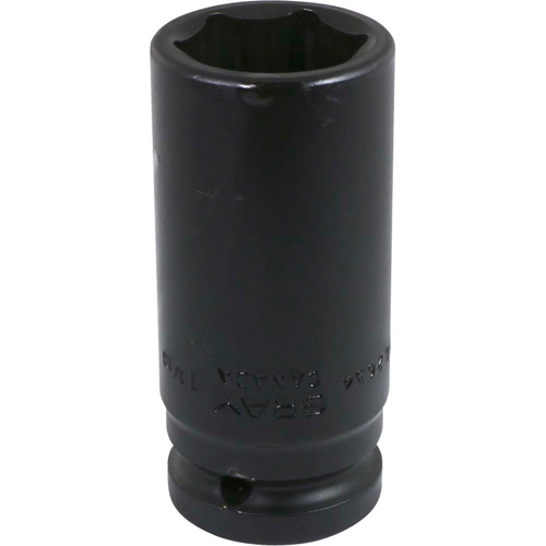 Socket, Impact, 19 mm, 3/4" Drive, 6 Points, Deep Sécurité Médic