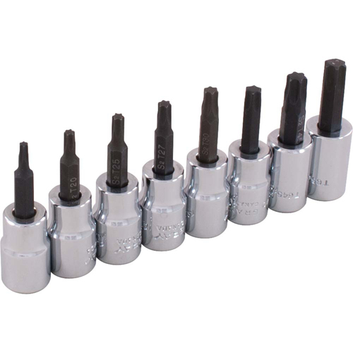Jeu de douilles, Torx, Prise 3/8", 8 mrcx Sécurité Médic