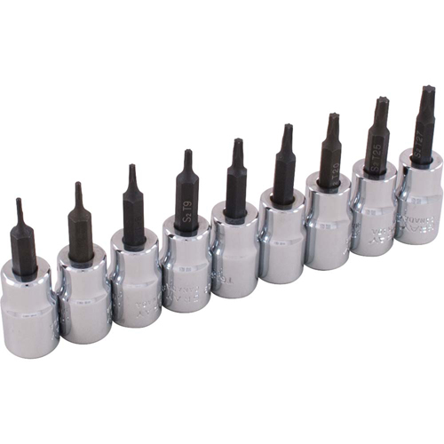 Jeu de douilles, Torx, Prise 3/8", 9 mrcx Sécurité Médic