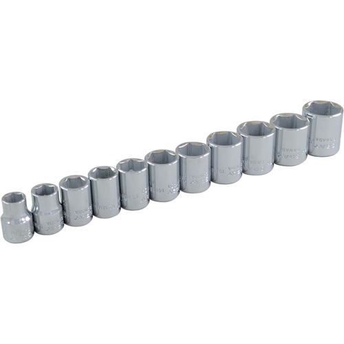 Socket Set, 11 Pcs, 3/8" Drive Size Sécurité Médic